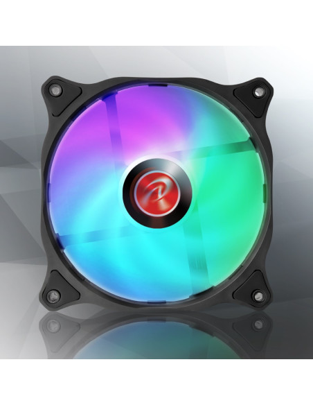 Raijintek Eos 12 Rbw Add Płyta Główna, Procesor Wentylator 12 Cm Czarny, Biały 2 Szt.