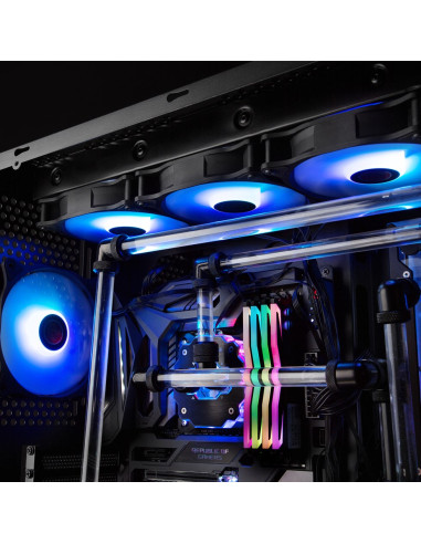 Raijintek Eos 12 Rbw Add Płyta Główna, Procesor Wentylator 12 Cm Czarny, Biały 2 Szt.