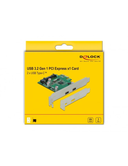 Delock Pci Express X1 Card To 2 X External Usb