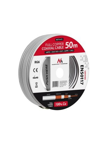 Kabel Koncentryczny Maclean Mctv-471 (50M   Kolor Biały)