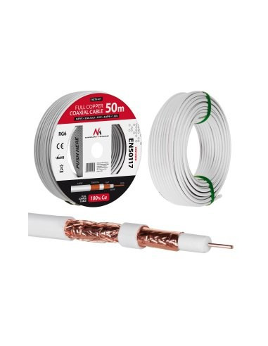 Kabel Koncentryczny Maclean Mctv-471 (50M   Kolor Biały)
