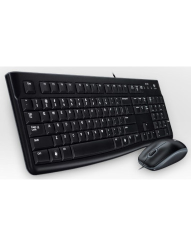Logitech Desktop Mk120 Klawiatura Dołączona Myszka Usb Azerty Francuski Czarny