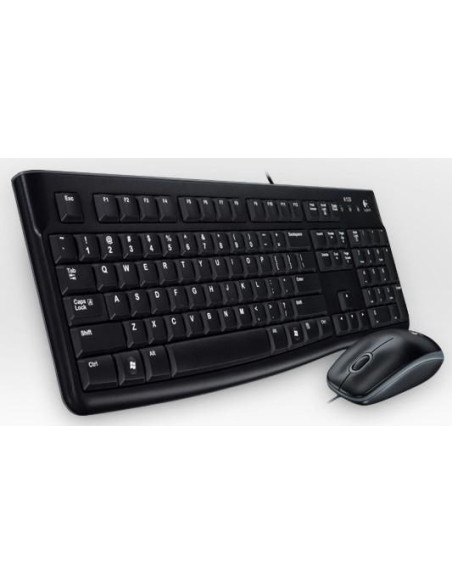Logitech Desktop Mk120 Klawiatura Dołączona Myszka Usb Azerty Francuski Czarny