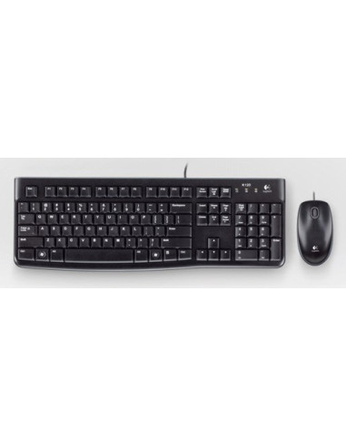 Logitech Desktop Mk120 Klawiatura Dołączona Myszka Usb Azerty Francuski Czarny