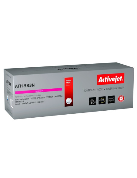 Activejet Ath-533N Toner (Zamiennik Hp 304A Cc533A, Canon Crg-718M  Supreme  3200 Stron  Czerwony)