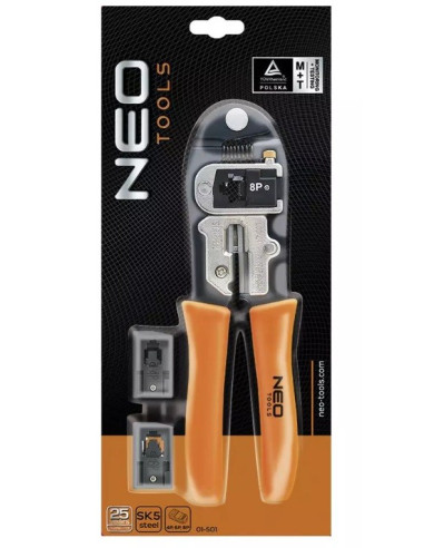 Szczypce Do Końcówek Telefonicznych Neo Tools 4P, 6P, 8P