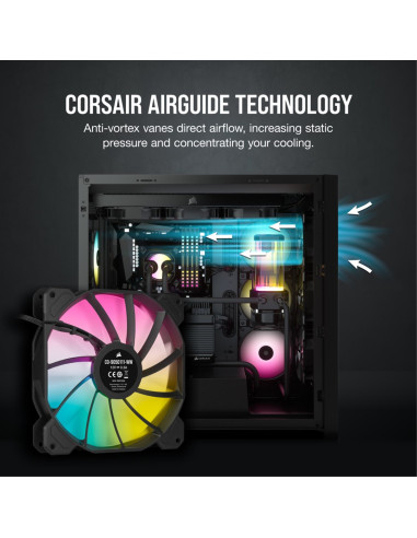 Corsair Sp140 Rgb Elite Obudowa Komputera Wentylator 14 Cm Czarny 1 Szt.