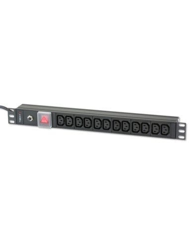 Techly Listwa Zasilająca Rack 1U 12X Gniazdo C13 Wtyk C20 Do Ups I-Case Strip-12C