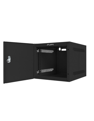 Lanberg Szafa Wisząca Rack 10" 6U 280X310 Czarna, Drzwi Metalowe (Flat Pack) Wf10-2306-00B