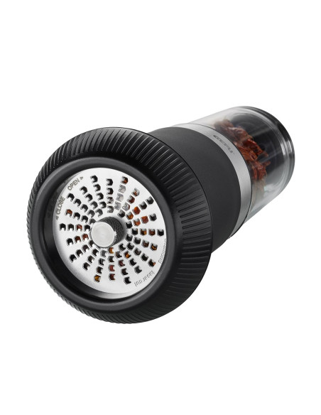 Gefu 34631 Ręczna Tarka / Spiralizer Tarka Obrotowa Czarny, Przezroczysty