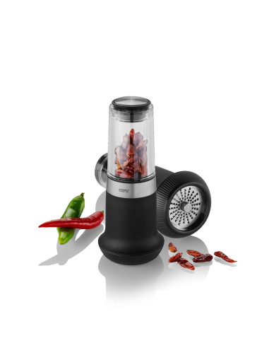 Gefu 34631 Ręczna Tarka / Spiralizer Tarka Obrotowa Czarny, Przezroczysty