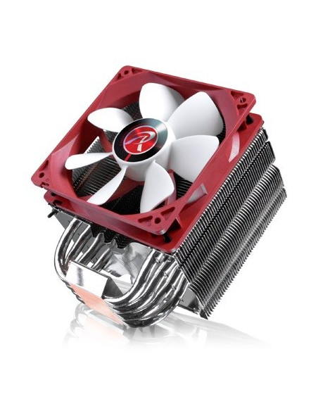 Raijintek Themis Evo Procesor Chlodnica/Wentylator 12 Cm Metaliczny, Czerwony, Biały
