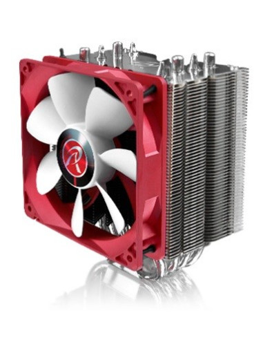 Raijintek Themis Evo Procesor Chlodnica/Wentylator 12 Cm Metaliczny, Czerwony, Biały