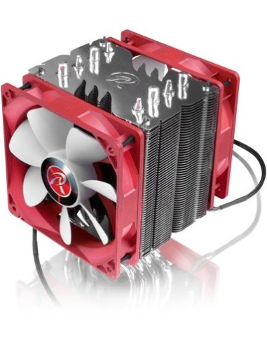 Raijintek Themis Evo Procesor Chlodnica/Wentylator 12 Cm Metaliczny, Czerwony, Biały