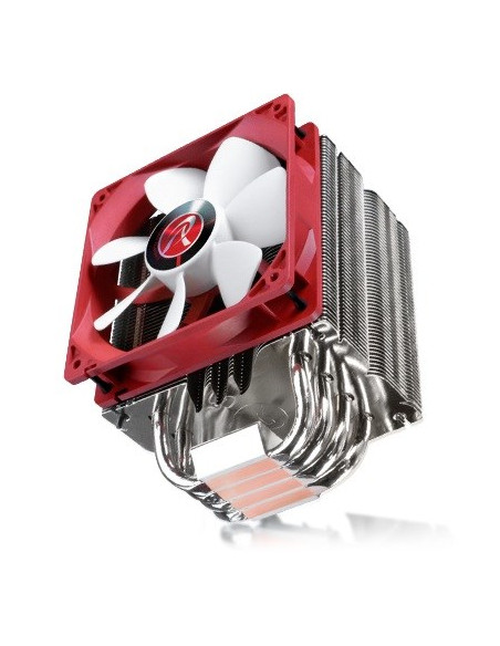 Raijintek Themis Evo Procesor Chlodnica/Wentylator 12 Cm Metaliczny, Czerwony, Biały