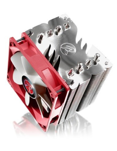 Raijintek Themis Evo Procesor Chlodnica/Wentylator 12 Cm Metaliczny, Czerwony, Biały