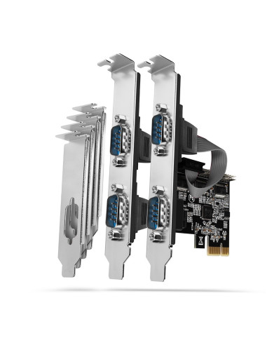 Axagon Pcea-Psn Pcie- Mit 4X Seriell-Ports - Asix Ax99100 Chipsatz Adapter Wewnętrzny Rs-232