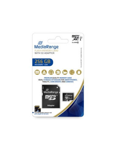 Mediarange Mr946 Pamięć Flash 256 Gb Microsdxc Uhs-I Klasa 10