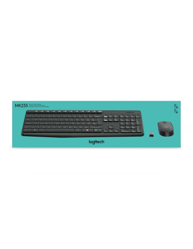Mk235 Wireless Keyboard / Mouse/Combo Grey-Deu-2.4Ghz-Central