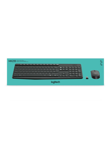 Mk235 Wireless Keyboard / Mouse/Combo Grey-Deu-2.4Ghz-Central