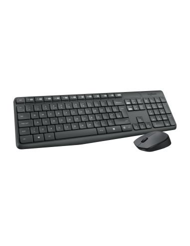 Mk235 Wireless Keyboard / Mouse/Combo Grey-Deu-2.4Ghz-Central