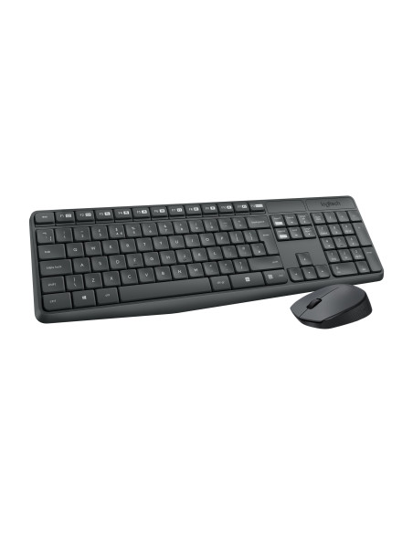 Mk235 Wireless Keyboard / Mouse/Combo Grey-Deu-2.4Ghz-Central