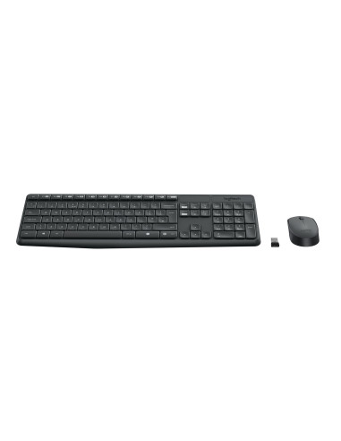 Mk235 Wireless Keyboard / Mouse/Combo Grey-Deu-2.4Ghz-Central