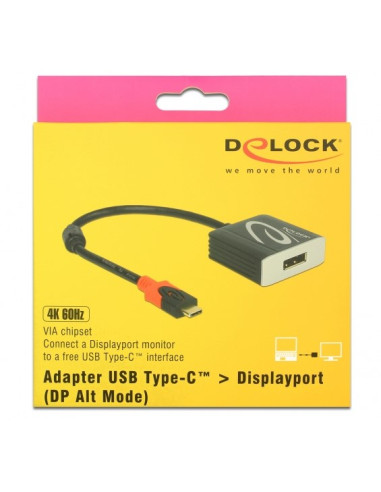 Delock 63312 Zewnętrzna Karta Graficzna Usb 4096 X 2160 Px Czarny