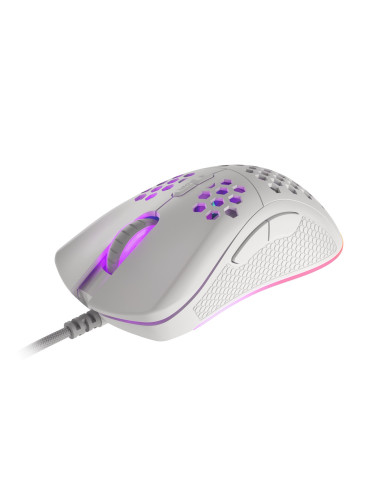 Mysz Dla Graczy Genesis Krypton 555 8000 Dpi Rgb Biała Gamingowa Programowalna