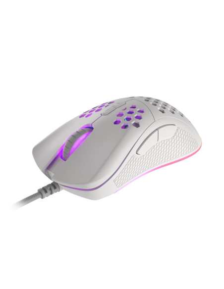 Mysz Dla Graczy Genesis Krypton 555 8000 Dpi Rgb Biała Gamingowa Programowalna