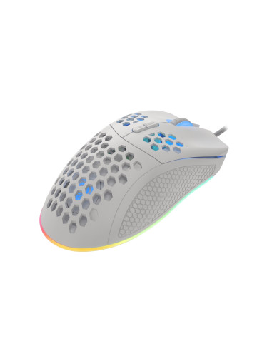 Mysz Dla Graczy Genesis Krypton 555 8000 Dpi Rgb Biała Gamingowa Programowalna
