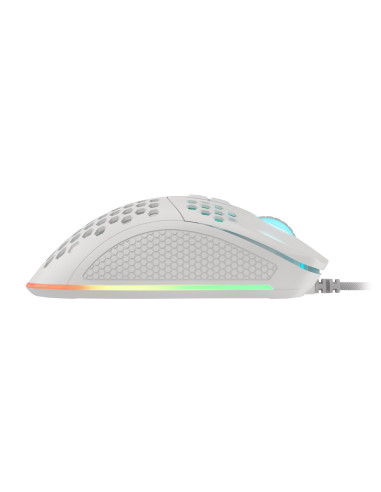 Mysz Dla Graczy Genesis Krypton 555 8000 Dpi Rgb Biała Gamingowa Programowalna