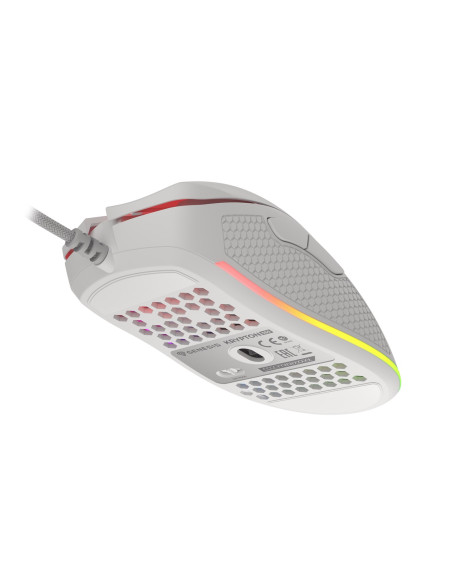 Mysz Dla Graczy Genesis Krypton 555 8000 Dpi Rgb Biała Gamingowa Programowalna