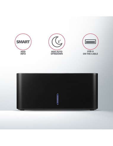 Axagon Adsa-Sn Stacja Dokująca Do Dysków Twardych Usb 3.2 Gen 1 (3.1 Gen 1) Type-A Czarny
