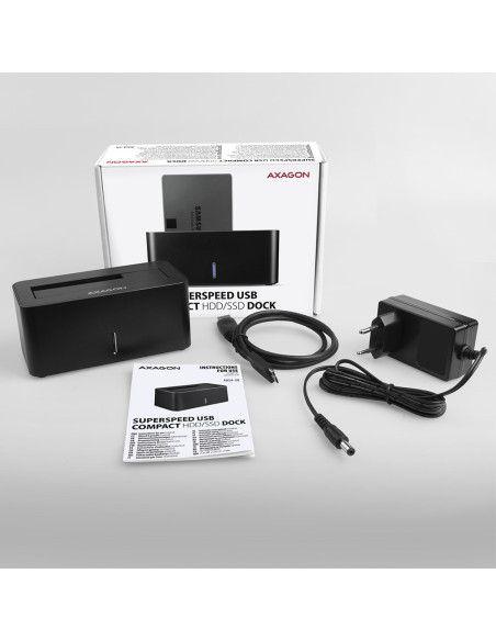 Axagon Adsa-Sn Stacja Dokująca Do Dysków Twardych Usb 3.2 Gen 1 (3.1 Gen 1) Type-A Czarny
