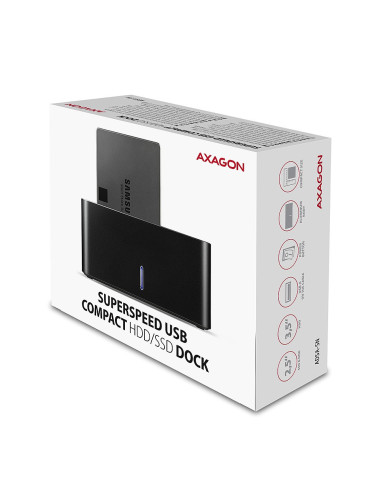 Axagon Adsa-Sn Stacja Dokująca Do Dysków Twardych Usb 3.2 Gen 1 (3.1 Gen 1) Type-A Czarny