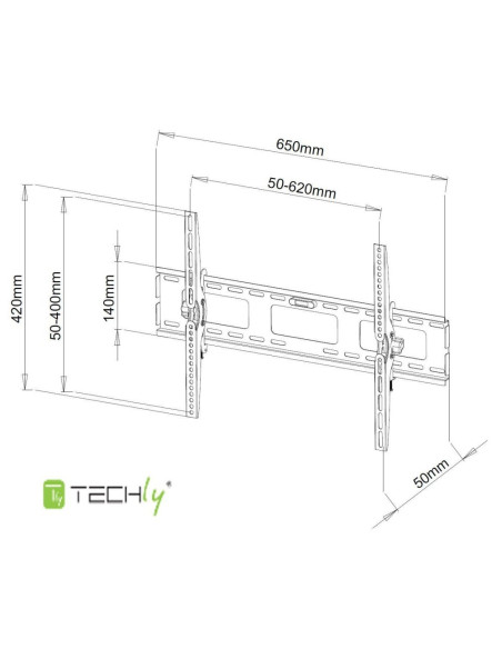 Techly Uchwyt Ścienny Tv Lcd/Led 40-65 Cali 60Kg U