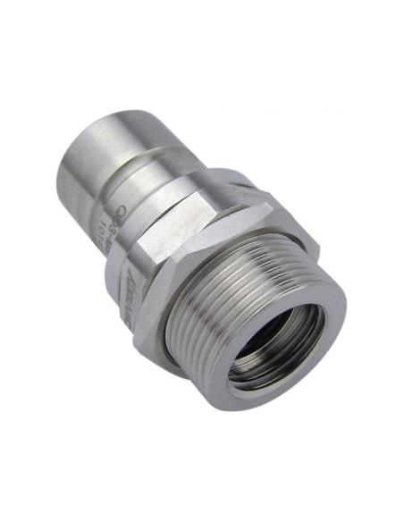 Koolance Qd3 Schnellverschluss Mit Schott Gerade Männlich G1/4 Zoll Ig - No-Spill, Silber