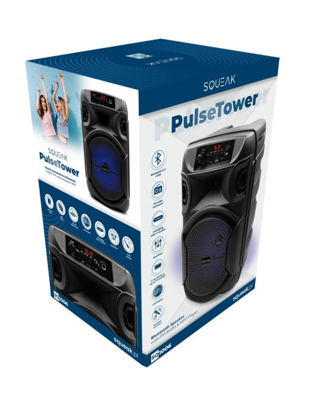 Squeak Głośnik Karaoke Pulsetower Bluetooth 5.3, Radio Fm, Microsd, Aux, Usb Sq1006