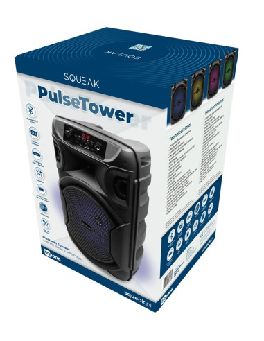 Squeak Głośnik Karaoke Pulsetower Bluetooth 5.3, Radio Fm, Microsd, Aux, Usb Sq1006