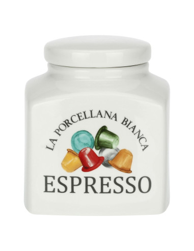 Porcelanowy Pojemnik Na Kapsułki Do Espresso La Porcellana Bianca Conserva - Biały, 1.8 Ltr
