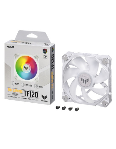 Asus Tuf Gaming Tf120 Argb White Edition Obudowa Komputera Chłodnica Powietrza 12 Cm Biały 1 Szt.