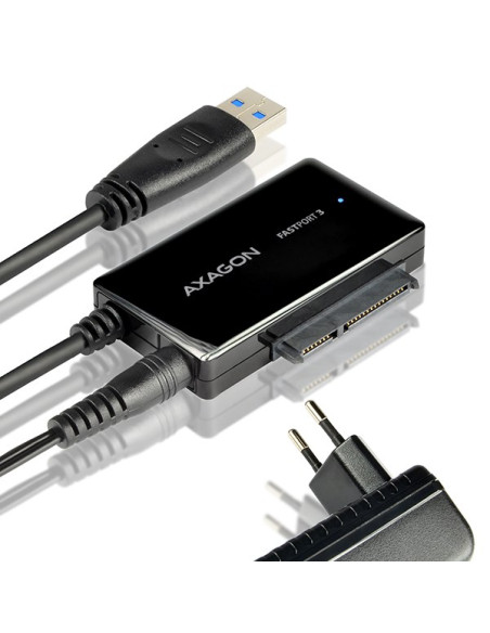 Axagon Adsa-Fp3 Fastport3 Adapter, Usb3.0, Hdd/Ssd/Odd, Sata 6G - Zasilacz Sieciowy