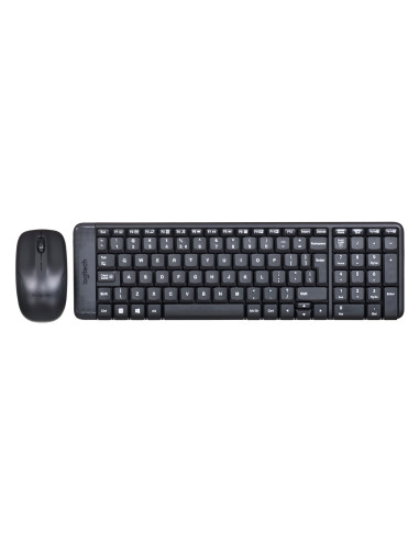 Zestaw Klawiatura + Mysz Membranowa Logitech Mk220 920-003168 (Usb 2.0  Kolor Czarny  Optyczna)