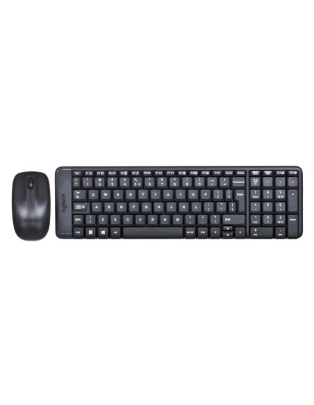 Zestaw Klawiatura + Mysz Membranowa Logitech Mk220 920-003168 (Usb 2.0  Kolor Czarny  Optyczna)