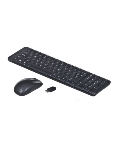 Zestaw Klawiatura + Mysz Membranowa Logitech Mk220 920-003168 (Usb 2.0  Kolor Czarny  Optyczna)