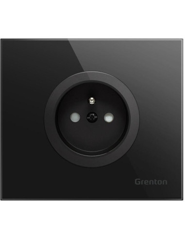 Gniadko Typ F Socket Czarne Grenton