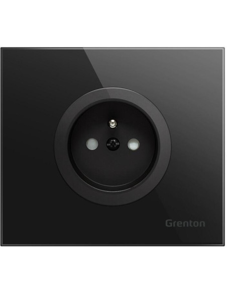 Gniadko Typ F Socket Czarne Grenton