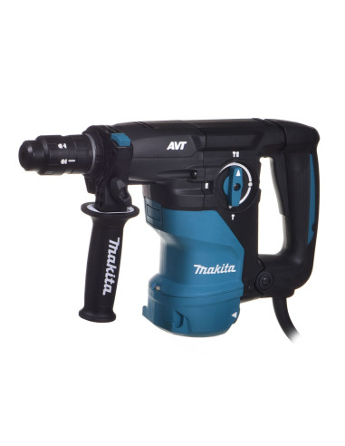 Młot Udarowo-Obrotowy Makita Hr3012Fcwj Sds-Plus 3,9J 1050W Avt Makpac + Odpylacz Dx11 Czarny, Niebieski