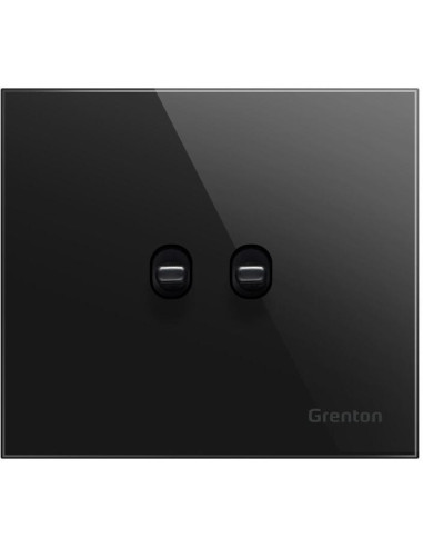 Przycisk Podwójny Switch Czarny Grenton